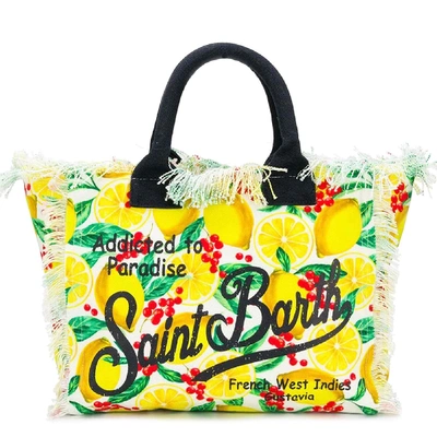 Mc2 Saint Barth Lemon Canvas Bag In Fancy