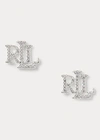 LAUREN RALPH LAUREN STERLING SILVER LOGO EARRINGS,0043116680