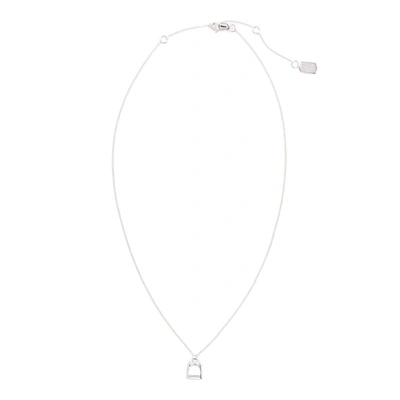 Lauren Ralph Lauren Stirrup Pendant Necklace In Silver
