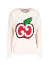 GUCCI GUCCI GG APPLE EMBELLISHED SWEATER