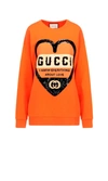 GUCCI GUCCI HEART PRINT SWEATSHIRT