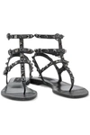 Valentino Garavani Rockstud Flip-flop Sandlas In Black