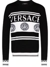 VERSACE intarsia-knit logo jumper