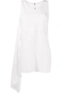 Masnada Draped Panel Tunic In White