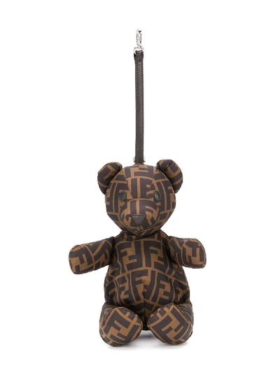 Fendi Kids' Ff Teddy Bear Tote Bag In Brown