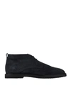 TOD'S TOD'S MAN ANKLE BOOTS MIDNIGHT BLUE SIZE 6.5 SOFT LEATHER