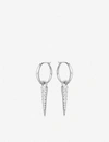 MISSOMA MINI PAVE SPIKE STERLING SILVER AND CRYSTAL EARRINGS,R03632840