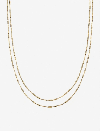 Missoma Vervelle Double-chain 18ct Gold-plated Vermeil Silver Necklace In 18ct Gold Vermeil