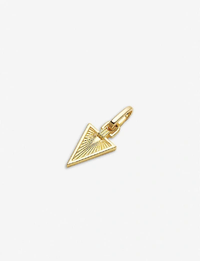Missoma Ridged Triangle 18ct Yellow Gold-vermeil Brass Clip-on Pendant In 18ct Gold Plated