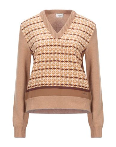 Celine Sweaters In Camel