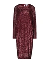 IN THE MOOD FOR LOVE IN THE MOOD FOR LOVE WOMAN MIDI DRESS BURGUNDY SIZE XS NYLON, POLYESTER, ELASTANE,15056290JA 5