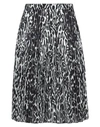 Burberry Rersby Leopard Print Pleated Skirt In Black