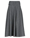 Via Masini 80 Midi Skirts In Grey
