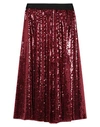 In The Mood For Love 3/4 Length Skirts In Maroon