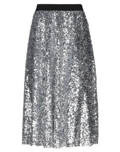 In The Mood For Love Midi Skirts In Silver