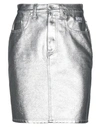 Msgm Denim Skirts In Silver