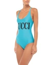 Gucci One-piece Swimsuits In Turquoise