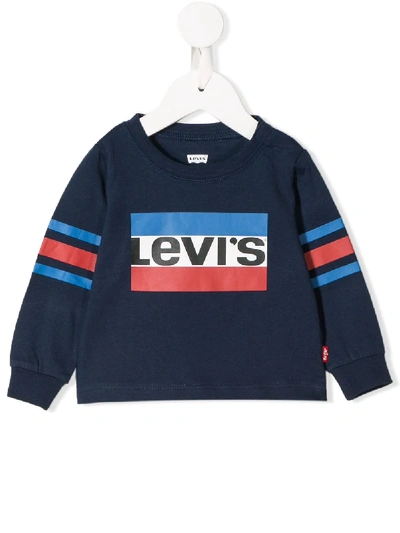 Levi's Babies' Printed Logo Sweatshirt In Blue