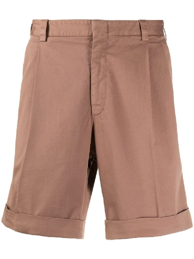 Brioni Tailored Shorts In Brown