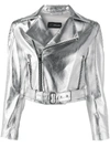 MANOKHI METALLIC BIKER JACKET