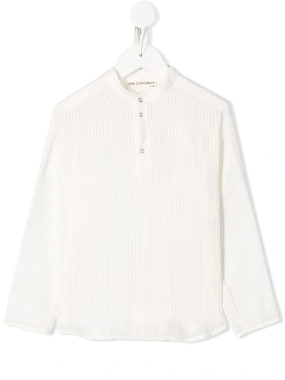 Anja Schwerbrock Kids' Seta Striped Blouse In White