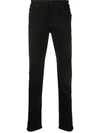 7 For All Mankind Ronnie Tapered Lux Performance Skinny Jeans In Black