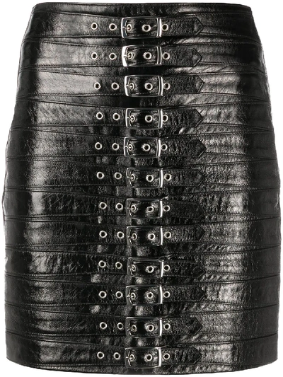 Manokhi Buckle Front Pencil Skirt In Black