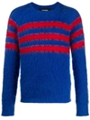DSQUARED2 STRIPED KNITTED JUMPER
