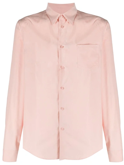 Kenzo Long-sleeve Cotton Shirt In Pink