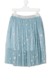 STELLA MCCARTNEY TEEN GLITTER STAR PRINT TULLE SKIRT