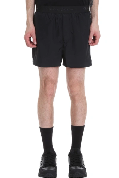 Rick Owens Dolphin Boxers Shorts In Black Polyamide