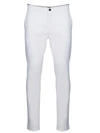 Department 5 Slim Fit Gabardine Trousers In White