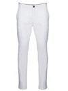 Department Five Slim Fit Gabardine Trousers In White