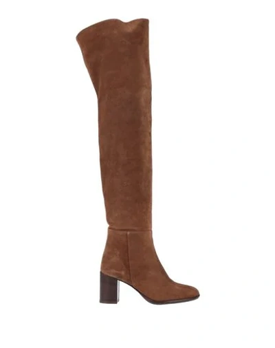 Anna F Knee Boots In Camel