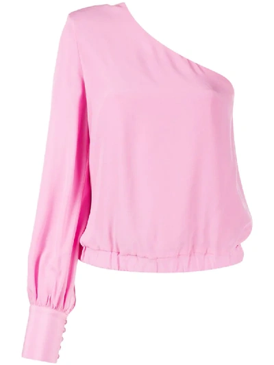 Federica Tosi One-shoulder Asymmetric Blouse In Pink
