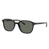 Ray Ban Leonard Sunglasses Black Frame Green Lenses Polarized 51-18 In Black