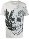 ALEXANDER MCQUEEN FLOWER SKULL PRINT T-SHIRT