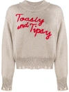 WILDFOX TOASTY AND TIPSY DISTRESSED JUMPER