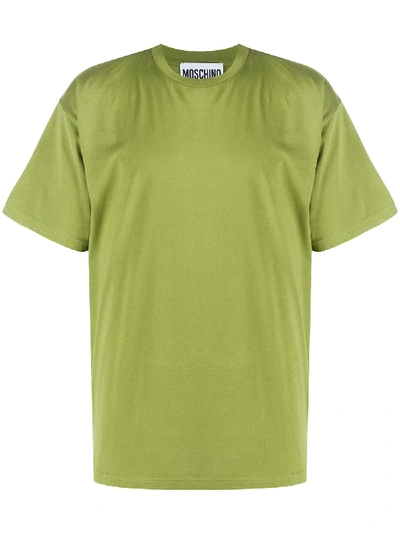 Moschino Logo-print Cotton T-shirt In Green