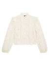 THE KOOPLES Chemise Lace Long-Sleeve Blouse