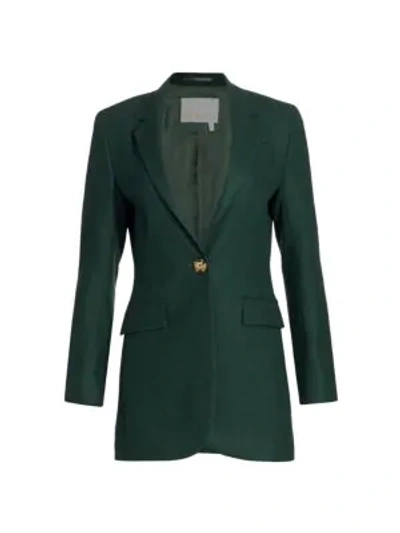 Remain Birger Christensen Tyron Wool-blend Blazer In Green Gables