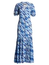 ROTATE BIRGER CHRISTENSEN Thora Flounce Hem Maxi Dress