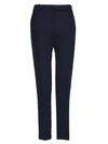 Valentino Wool & Silk Pants In Navy