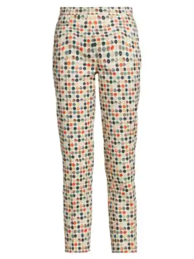 Akris Punto Franca Floral Dot Printed Pants In Multi