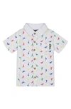 ANDY & EVAN DINOSAUR BUTTON-UP SHIRT,S2026572B