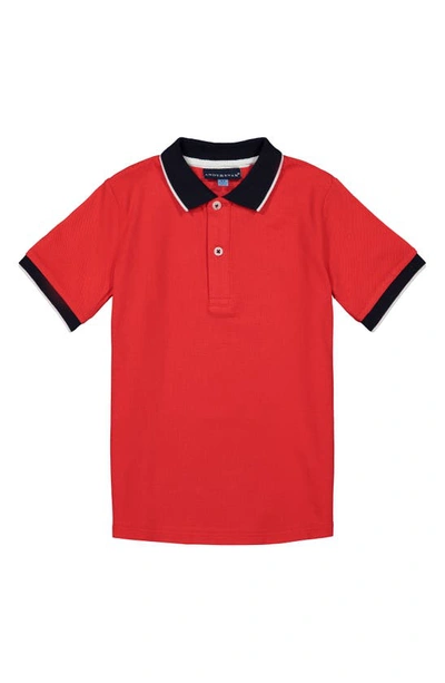 Andy & Evan Kids' Piqué Polo In Red