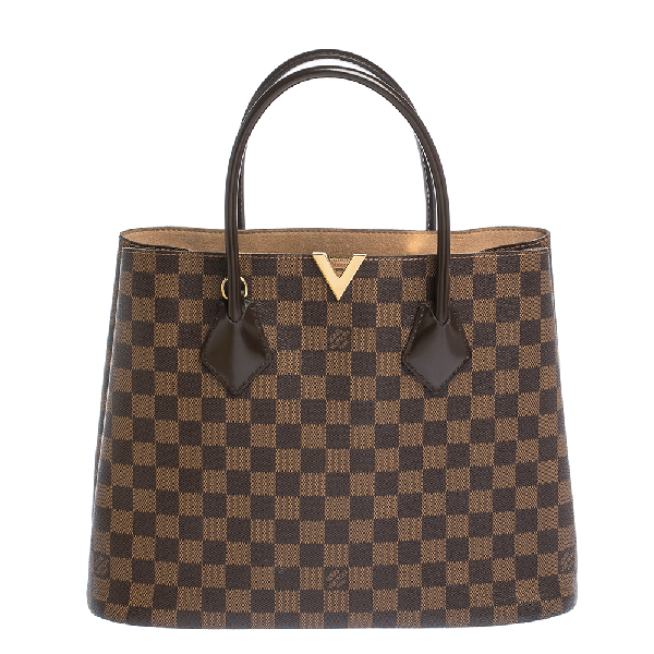 Pre-Owned Louis Vuitton Damier Ebene Canvas Kensington V Bag In Brown | ModeSens