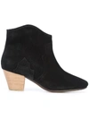 Isabel Marant Dicker Suede Ankle Boots In Black