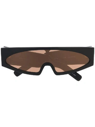 Rick Owens Wraparound-frame Sunglasses In Black