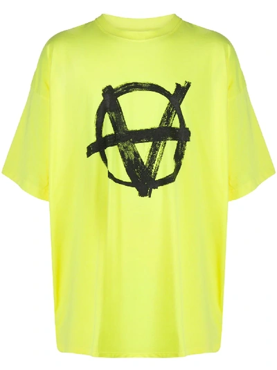 Vetements T-shirt Mit Slogan-print In Yellow